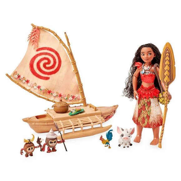 Moana Ocean Adventure Doll Play Set w/ Boat, Pua Hei Hei & more Disney NEW 2022 - Picture 4 of 9